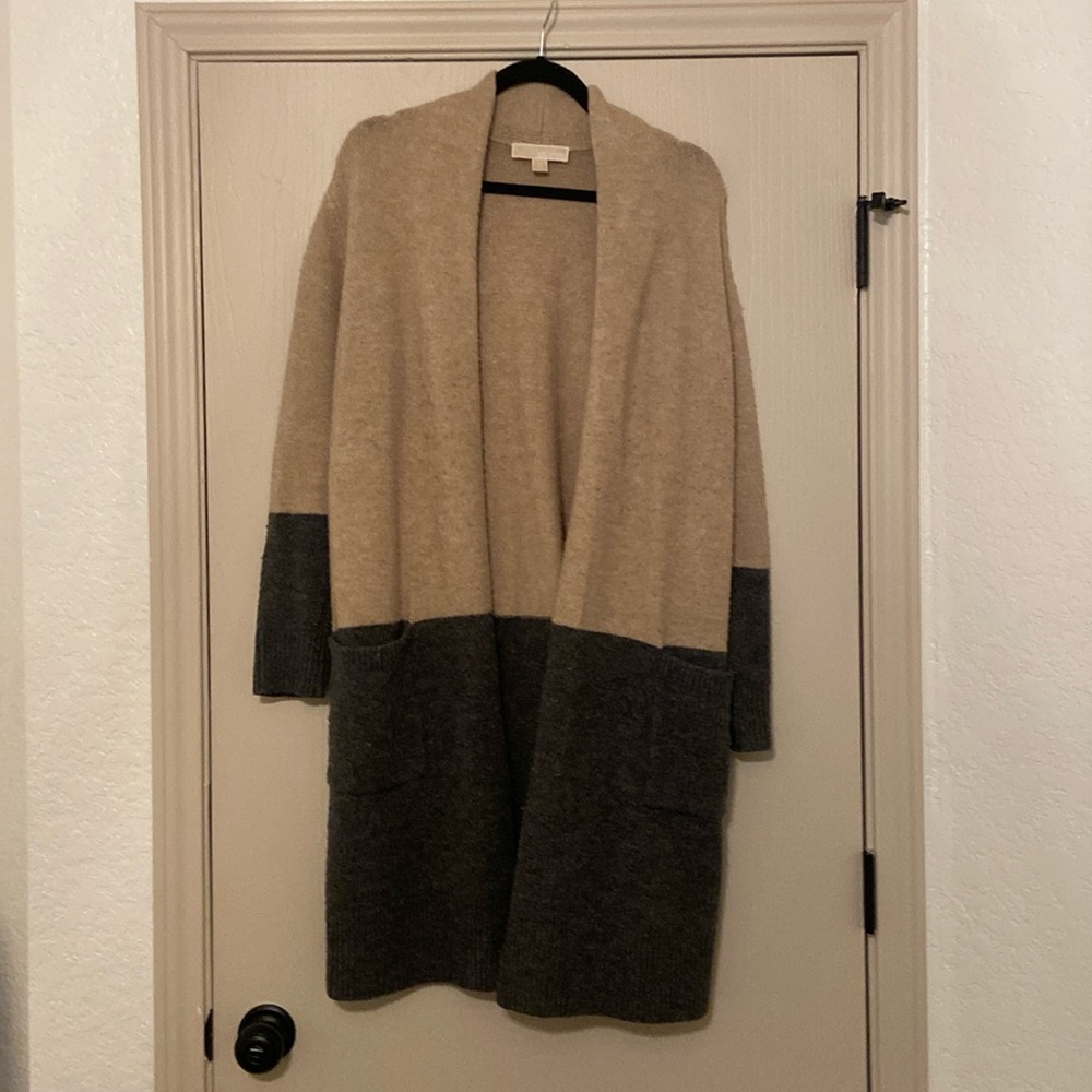 Michael Kors Two Tone Long Cardigan Size XS